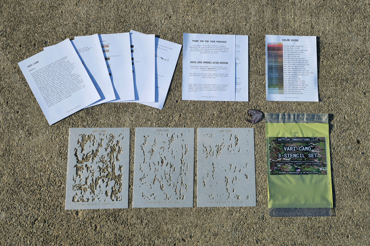 Vari-Camo | Paint + Stencil Bundle Rattler Innovations LLC