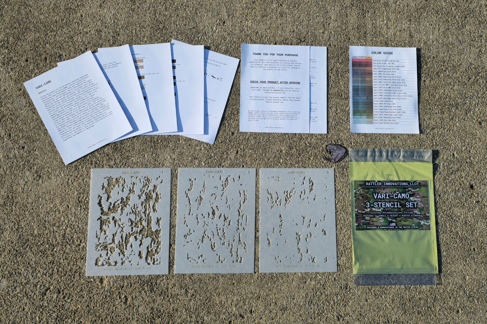 Vari-Camo | Paint + Stencil Bundle Rattler Innovations LLC
