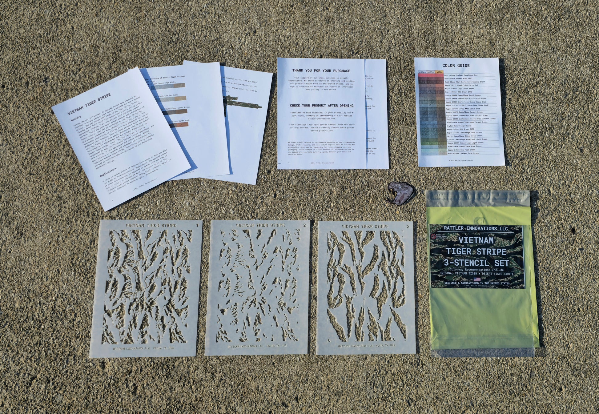 Vietnam Tiger Stripe | Sling + Stencil Bundle Rattler Innovations LLC