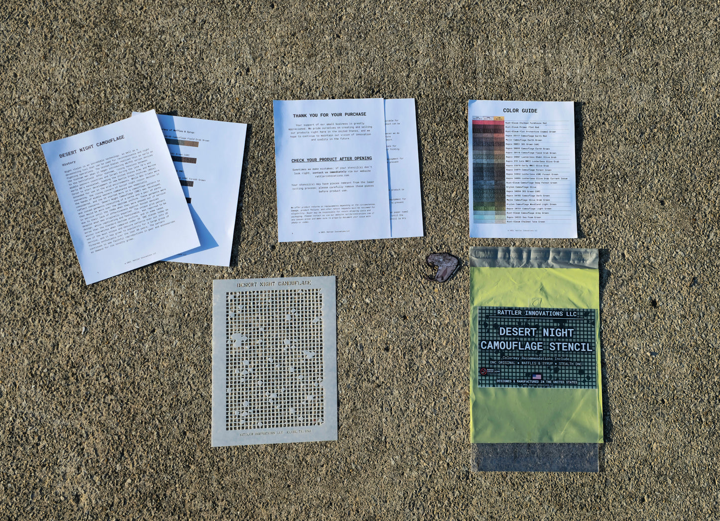 Desert Night Camouflage | Paint + Stencil Bundle Rattler Innovations LLC