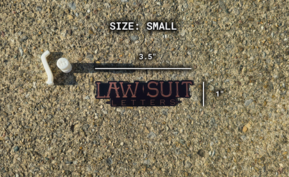 Law Suit Letters Sticker Rattler Innovations LLC