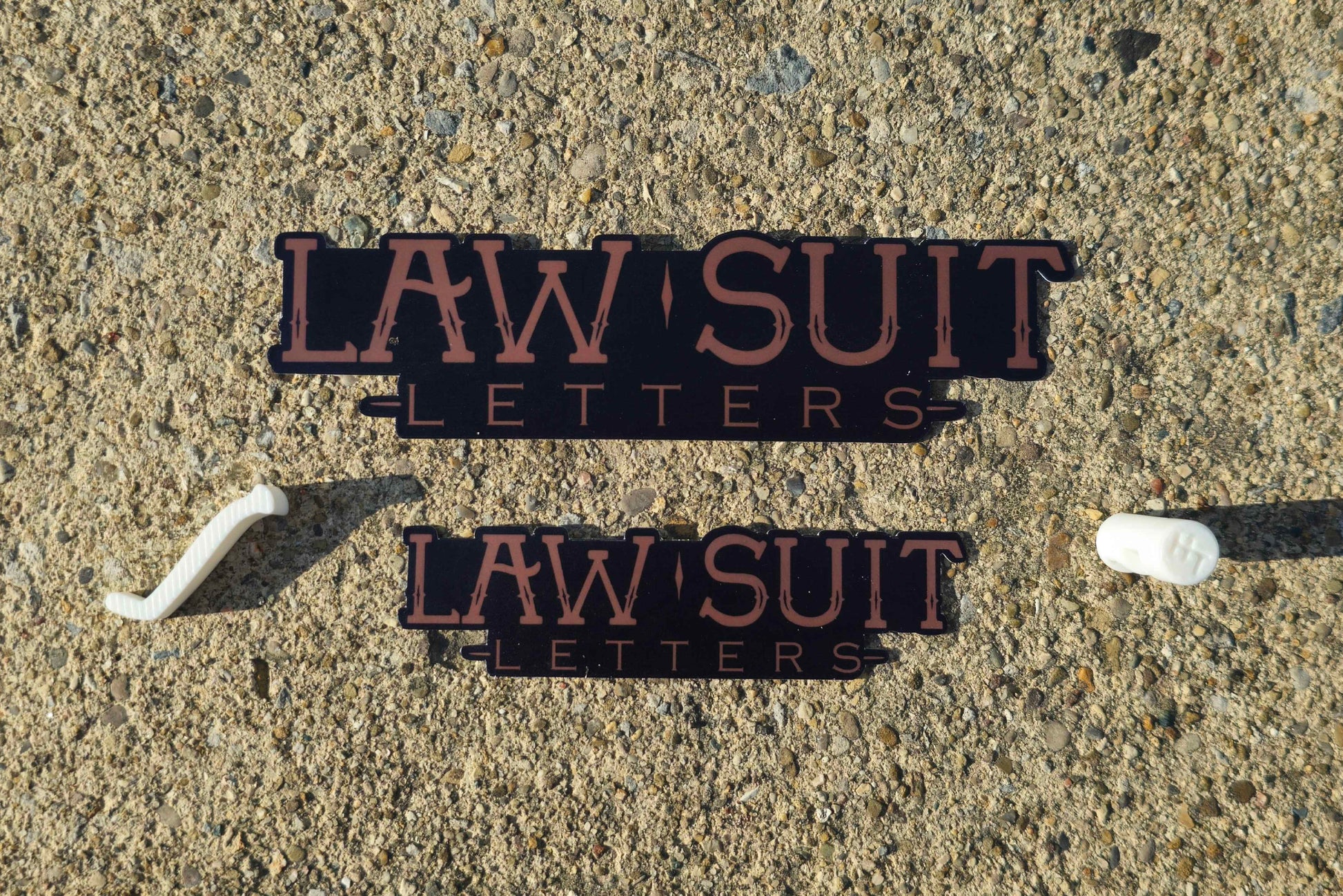 Law Suit Letters Sticker Rattler Innovations LLC