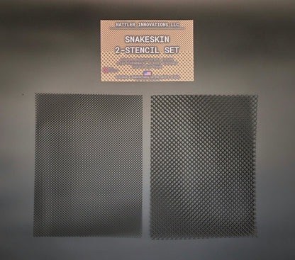 Snakeskin Reusable 2-Stencil Set Rattler Innovations LLC