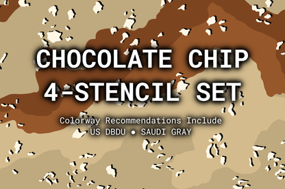 Chocolate Chip Reusable 4-Stencil Set Rattler Innovations LLC