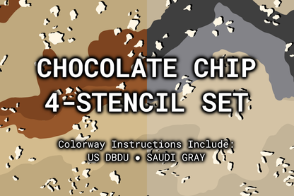 Chocolate Chip Reusable 4-Stencil Set Rattler Innovations LLC