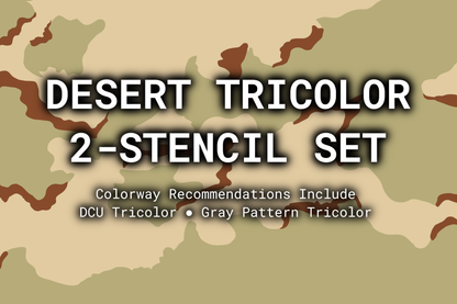 Desert Tricolor Reusable 2-Stencil Set Rattler Innovations LLC