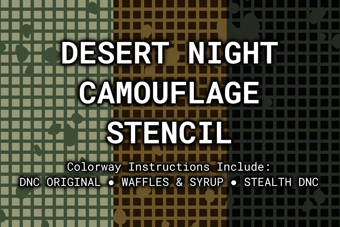 Desert Night Camouflage Reusable Stencil Rattler Innovations LLC