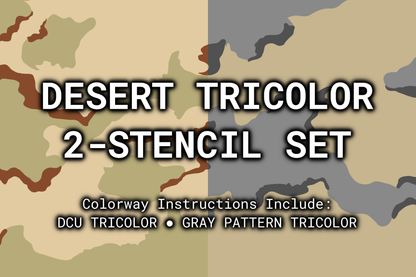 Desert Tricolor Reusable 2-Stencil Set Rattler Innovations LLC