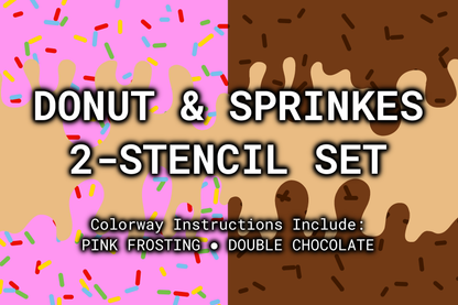 [PRE-ORDER] Donut & Sprinkles Reusable 2-Stencil Set Rattler Innovations LLC