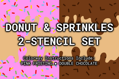 [PRE-ORDER] Donut & Sprinkles Reusable 2-Stencil Set Rattler Innovations LLC
