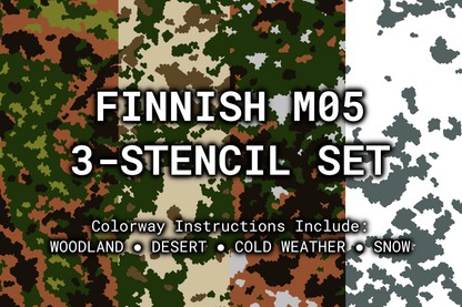 Finnish M05 Reusable 3-Stencil Set Rattler Innovations LLC