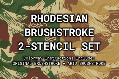 Rhodesian Brushstroke Reusable 2-Stencil Set Rattler Innovations LLC