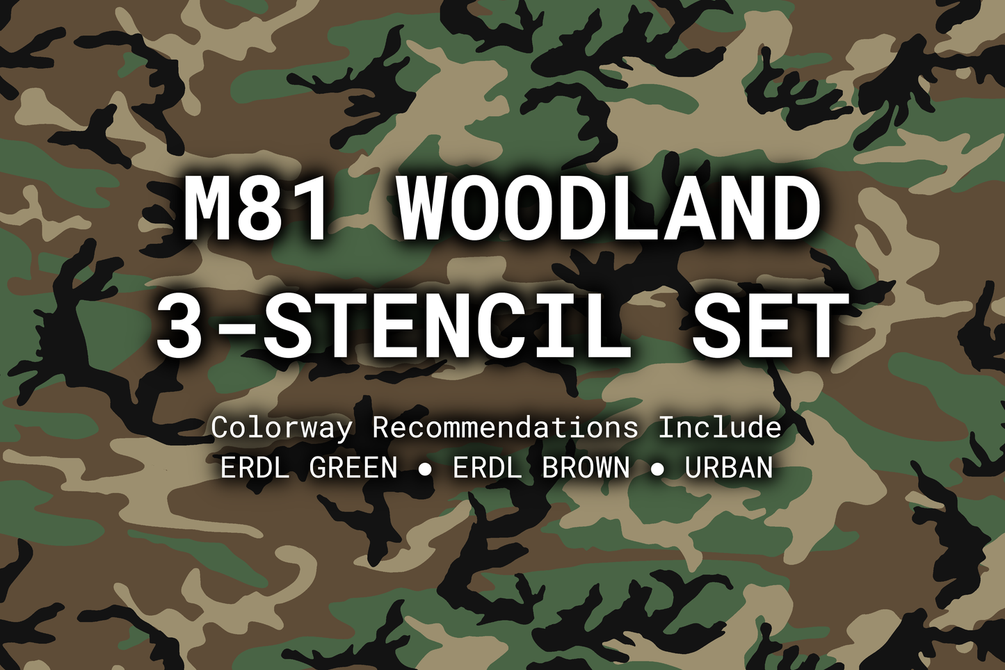 M81 Woodland | Paint + Stencil Bundle Rattler Innovations LLC