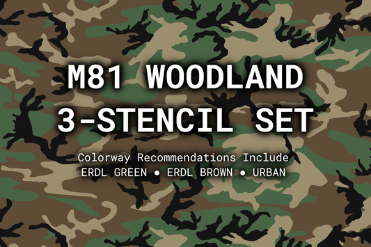 M81 Woodland | Paint + Stencil Bundle Rattler Innovations LLC
