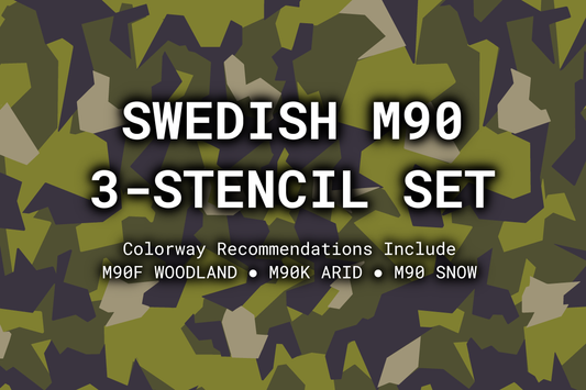Swedish M90 Reusable 3-Stencil Set Rattler Innovations LLC