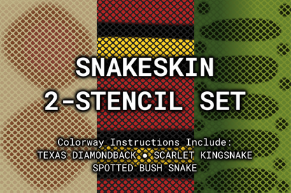 Snakeskin Reusable 2-Stencil Set Rattler Innovations LLC