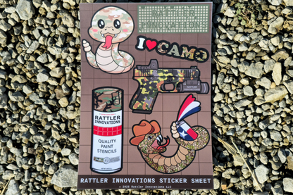 Rattler Innovations Sticker Sheet Rattler Innovations LLC