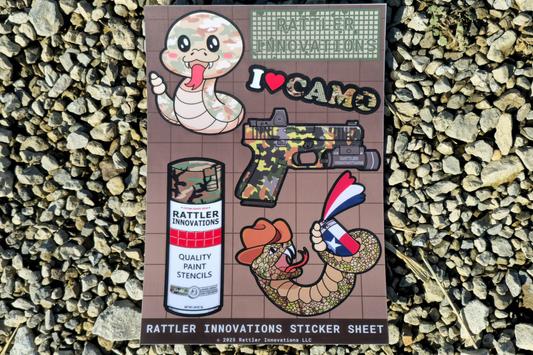 Rattler Innovations Sticker Sheet Rattler Innovations LLC