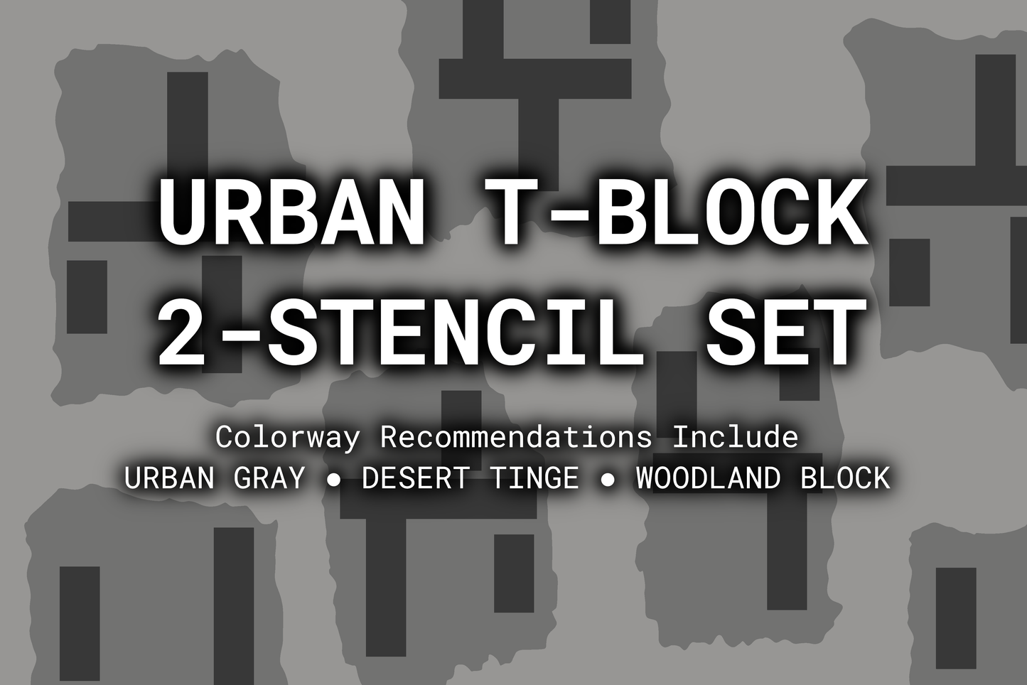 Urban T-Block Reusable 2-Stencil Set Rattler Innovations LLC