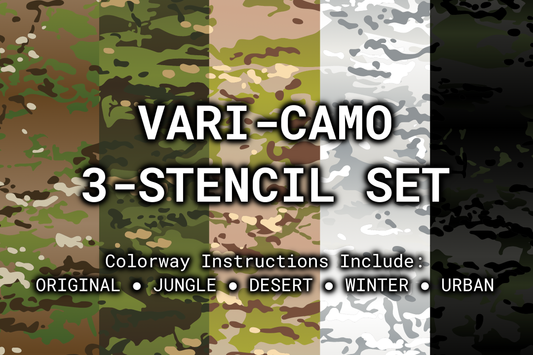 Vari-Camo Reusable 3-Stencil Set Rattler Innovations LLC