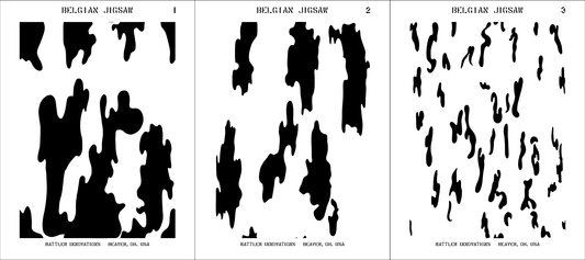[PRE-ORDER] Belgian Jigsaw Reusable 3-Stencil Set Rattler Innovations LLC