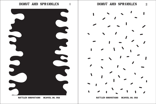 [PRE-ORDER] Donut & Sprinkles Reusable 2-Stencil Set Rattler Innovations LLC