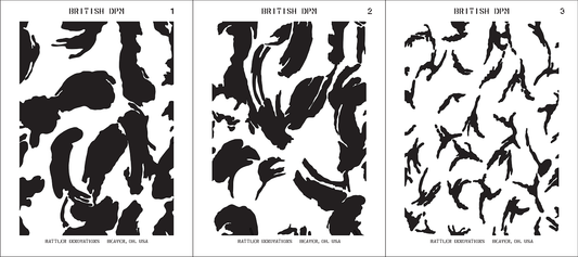 [PRE-ORDER] British DPM Reusable 3-Stencil Set Rattler Innovations LLC