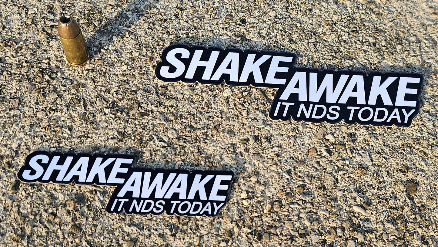 Shake Awake Sticker Rattler Innovations LLC