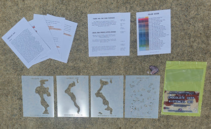 Chocolate Chip Reusable 4-Stencil Set Rattler Innovations LLC