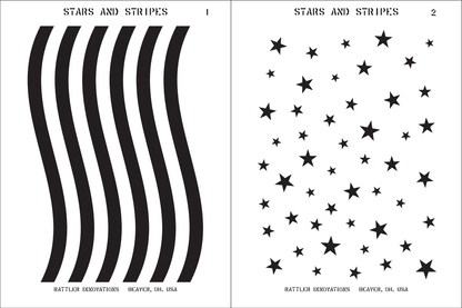 [PRE-ORDER] Stars & Stripes Reusable 2-Stencil Set Rattler Innovations LLC